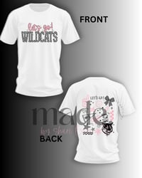 Image 5 of LET'S GO! Checkered Front & Back Tee (Wildcats, Eagles, Hawks, Indians)