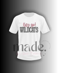 Image 1 of LET'S GO! Checkered Front & Back Tee (Wildcats, Eagles, Hawks, Indians)
