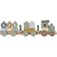 Image 2 of Train à blocs en bois tracteur Little Farm