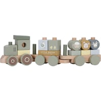 Image 1 of Train à blocs en bois tracteur Little Farm