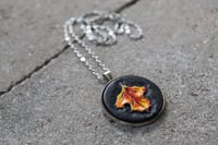 Fall Leaf Leather Necklace