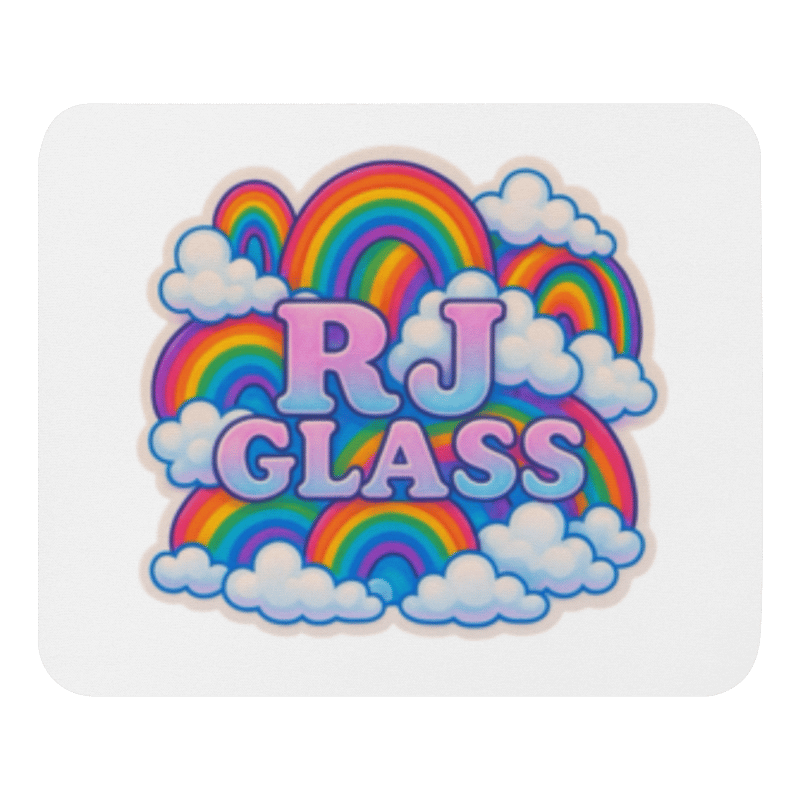 RJglass rainbow cloud mood mat