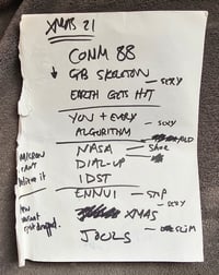 Image 2 of SETLIST - Genuine, one-of-a-kind, used SLIME CITY gig setlist