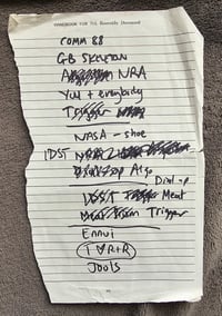 Image 4 of SETLIST - Genuine, one-of-a-kind, used SLIME CITY gig setlist