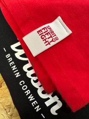 Image of Wilson ‘Brenin Corwen’  T Shirt in Red & Black 