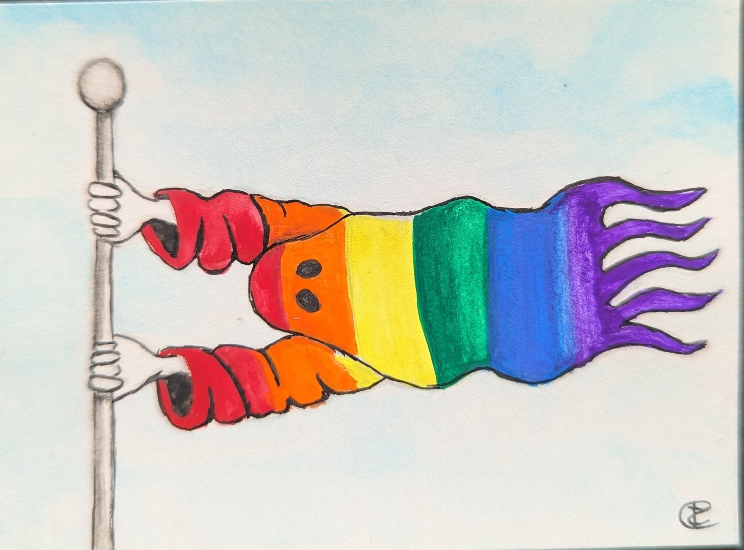 AuGhost #13 "FLAG"  ACEO