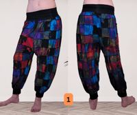 Image 1 of Patchwork Festival  Tie Dye Pants with Pockets | Unisex Boho Harem Pants | Multiple Options