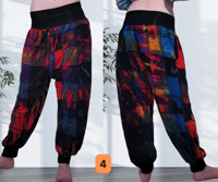 Image 4 of Patchwork Festival  Tie Dye Pants with Pockets | Unisex Boho Harem Pants | Multiple Options
