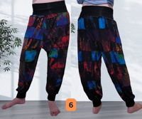 Image 6 of Patchwork Festival  Tie Dye Pants with Pockets | Unisex Boho Harem Pants | Multiple Options