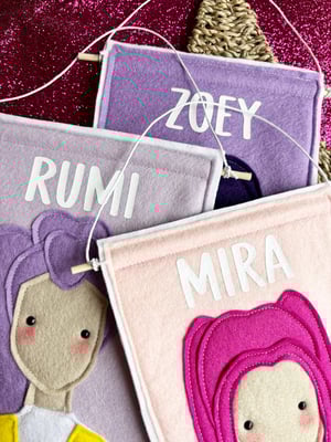 Image of K-pop Demon Hunters felt decorations and banners