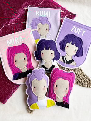 Image of K-pop Demon Hunters felt decorations and banners