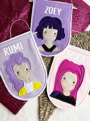 Image of K-pop Demon Hunters felt decorations and banners