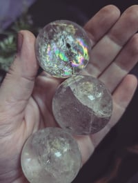 Image 4 of Clear Crystal Ball candlabra 