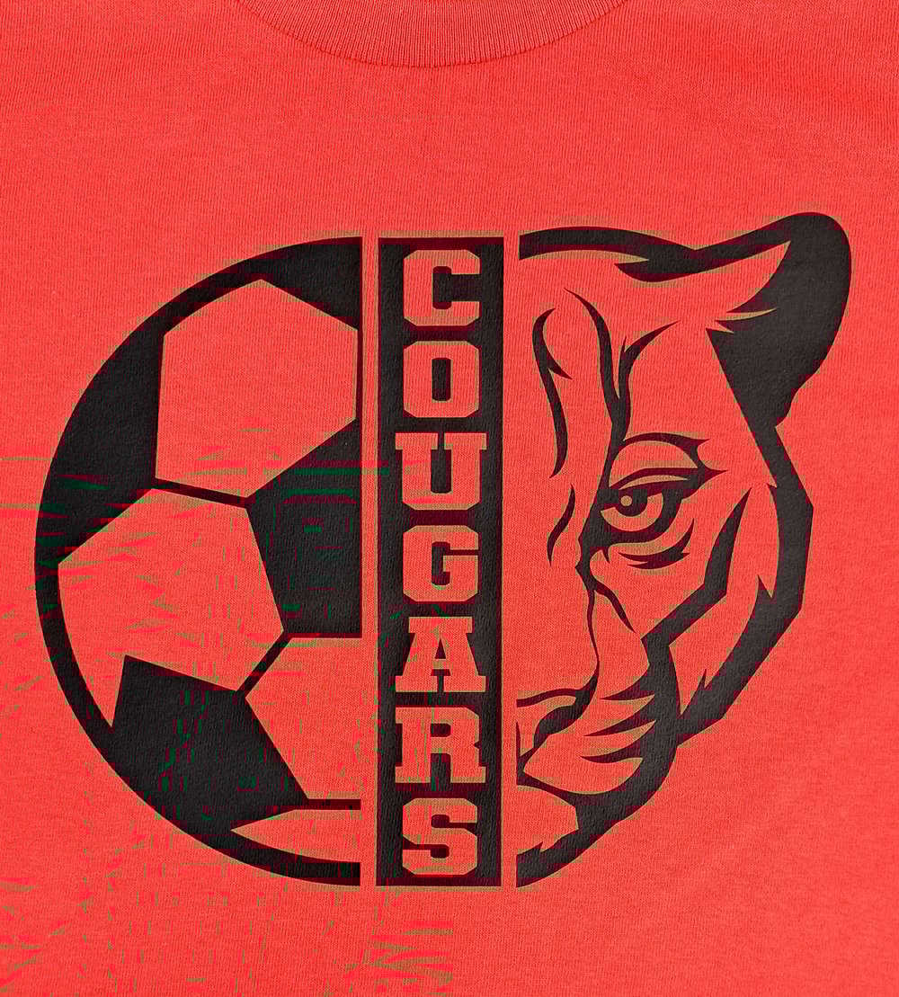 Charleroi Cougars-Soccer (Red)-T-Shirt