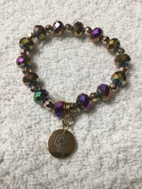 129 Faceted Glass Stretch Bracelet