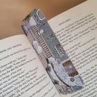Image 1 of Traditional Bookmark--Swoopy Ghost Taking a Relaxing Bubble Bath