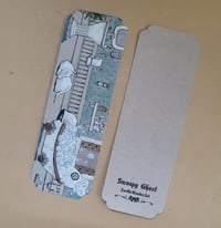 Image 3 of Traditional Bookmark--Swoopy Ghost Taking a Relaxing Bubble Bath