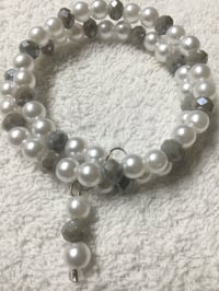 25 Pearl Memory Wire Bracelet