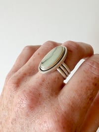 Image 2 of 🤍 Ivory Desert Bloom Variscite Ring Size 6.5