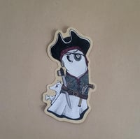 Individual Paper Sticker--Swoopy Ghost Dressed as a Pirate