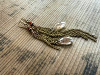 Image 6 of Rutile Quartz in brass earrings / n100