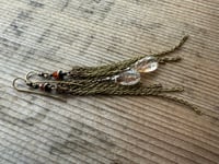 Image 4 of Rutile Quartz in brass earrings / n100