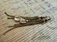 Image 1 of Rutile Quartz in brass earrings / n100