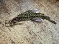 Image 5 of Rutile Quartz in brass earrings / n100