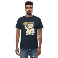 Image 3 of Maneki-Neko Polo Cat Big Print - Adult Tee