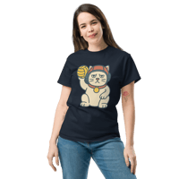 Image 2 of Maneki-Neko Polo Cat Big Print - Adult Tee