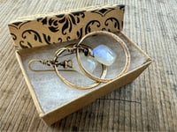 Image 25 of Moonstone and solid brass earrings / n67