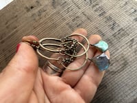 Image 4 of Labradorite brass earrings / n10