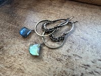 Image 7 of Labradorite brass earrings / n10