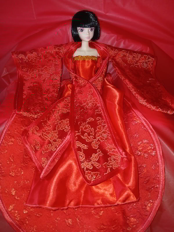 Image of Black bob hair doll, ball jointed doll look-alike 12 joints height 1/6 about 30 cm