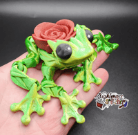 Image 2 of Flexi Rose Frog - Apple Green