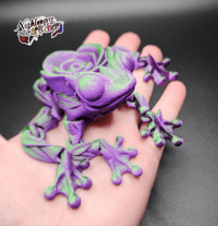 Image 3 of Flexi Rose Frog - Purple/Green