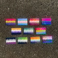 Image 1 of galaxy pride - flag stickers!