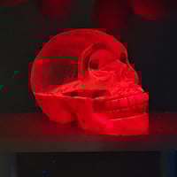 Image 2 of V4 skull - clear/red glopal