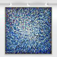 Image 1 of 'Spring rain drops' - 125x125cm, FRAMED