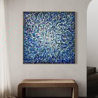 Image 9 of 'Spring rain drops' - 125x125cm, FRAMED