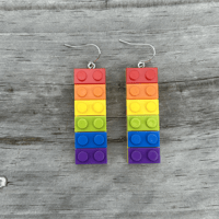 Lego Rainbow Earrings
