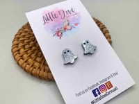 Image 2 of LAST ONE! - Glitter Ghost Earrings