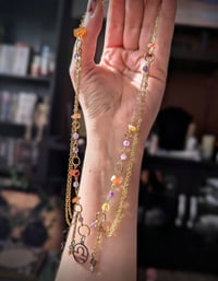 Image 3 of Libra Necklace with real Amethyst beads