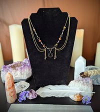 Image 1 of Libra Necklace with real Amethyst beads