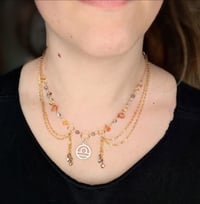 Image 4 of Libra Necklace with real Amethyst beads