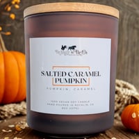 Image 1 of Salted Caramel Pumpkin Soy Candle – Pumpkin, Caramel & Pecan | 100% Soy Wax Candle