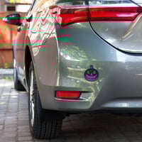 Image 3 of Stickers - Jack O Lantern Retro Purple Glow