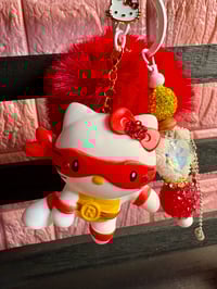 Image 2 of Teenage ninja turtles x Hello Kitty Raphael (White) Red PomPom 