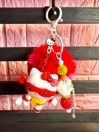 Image 1 of Teenage ninja turtles x Hello Kitty Raphael (White) Red PomPom 