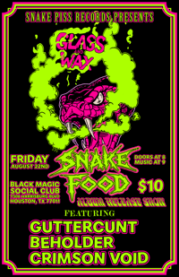 Snake Food - Glass and Wax album release show poster